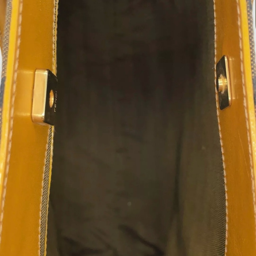 Rare Fendi shopper Tote with FF Gold Handles - Picture 12 of 16